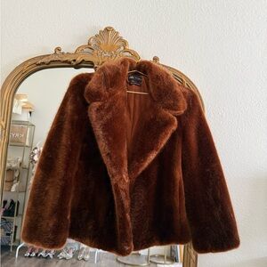 Brown Faux Fur Jacket
